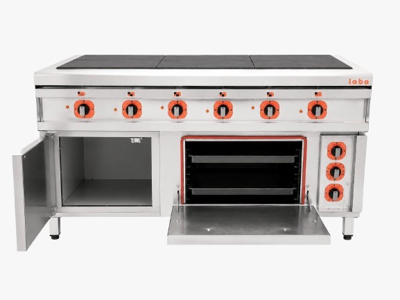 plita-pet-6zhsh Плита электрическая ПЭТ-6ЖШ на 6 конфорок с жарочным шкафом